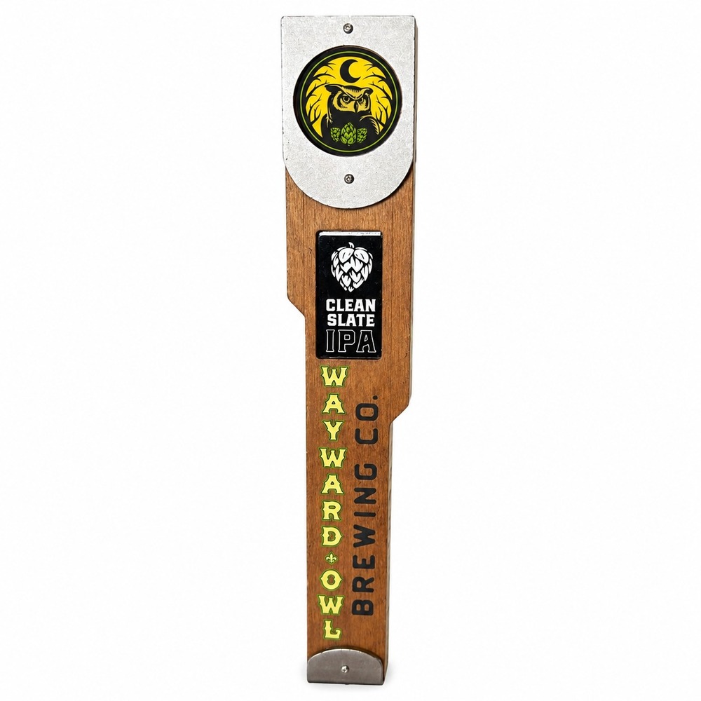Wayward Owl Brewing Clean Slate IPA Beer Tap Handle New Orleans Louisiana Rare